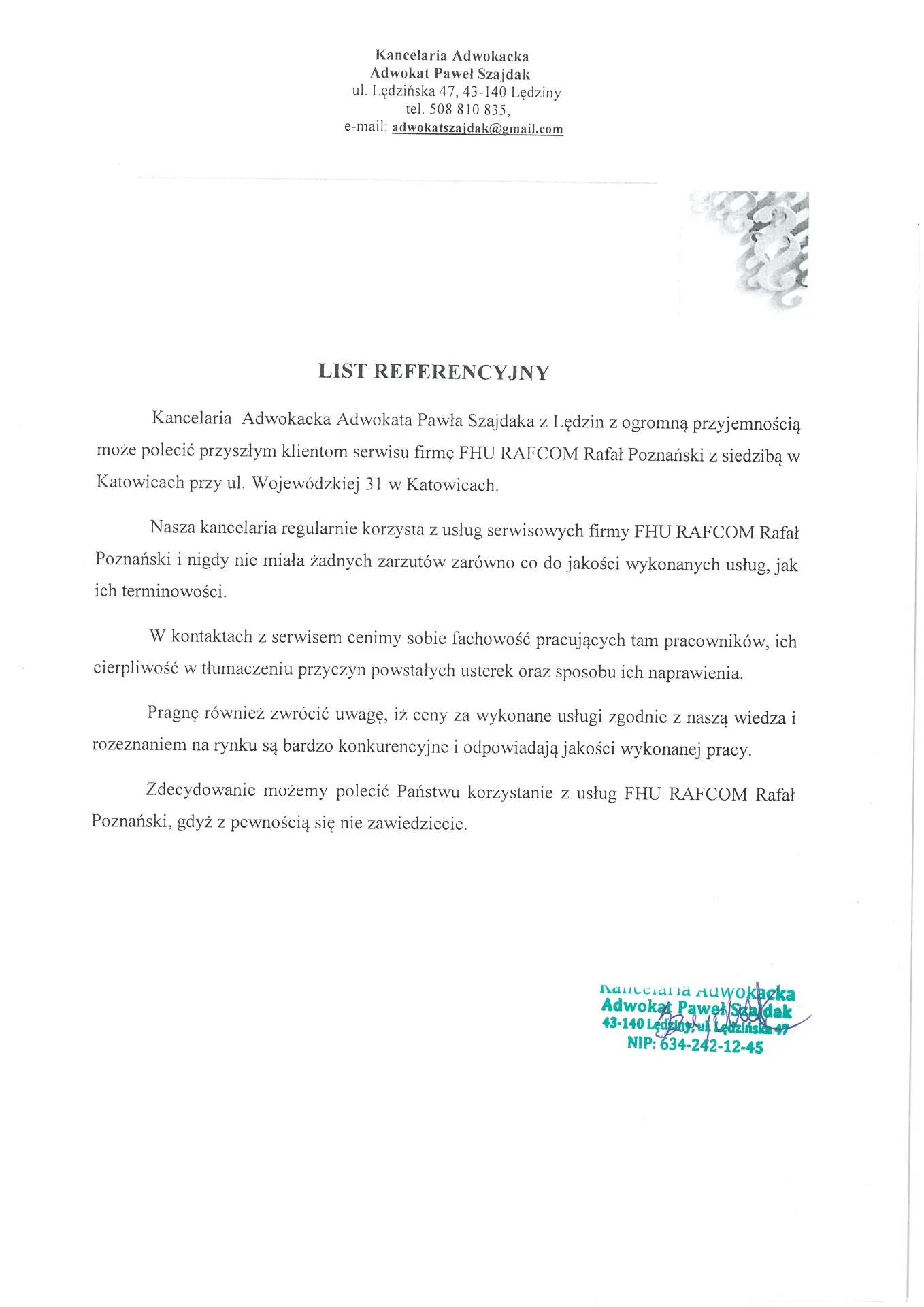 1-Referencje_dla_RAFCOM_Kancelaria-Adwokacka_P_Szajdaka